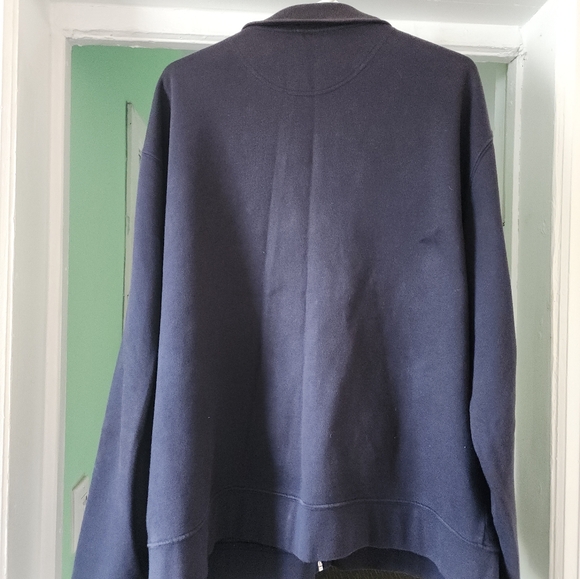 Timberland men's blue hoodie with label in front. - Picture 8 of 8